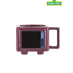 Sesame Street Heat Change Retro TV Ceramic Mug Purple Fun.com New in Box